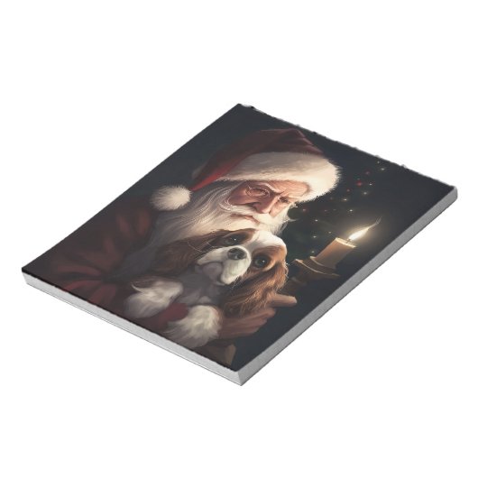 Bloc-note Cavalier King avec le Père Noël Festif Noël (Tourné)