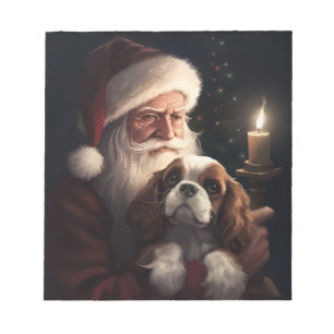 Bloc-note Cavalier King avec le Père Noël Festif Noël