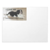 Bloc-note Cavalier_King_Charles_Spaniel amour noir et blanc (Devant)