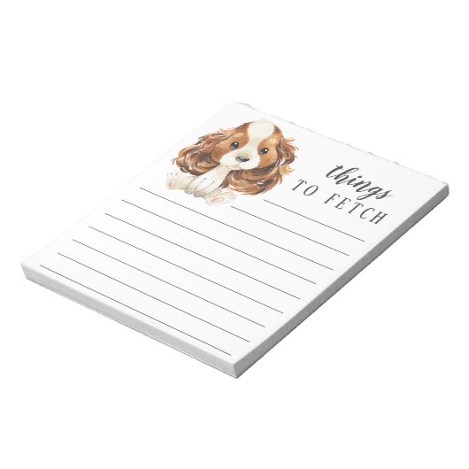 Bloc-note Cavalier King Charles Spaniel choses à rapporter (Tourné)