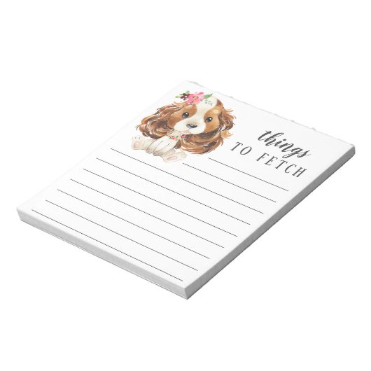 Bloc-note Cavalier King Charles Spaniel choses à rapporter (Tourné)