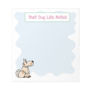 Bloc-note Ce Chien Vie Mignonne Chien Bones Bleus