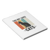 Bloc-note Ce garçon aime les chats Design Rétro pour amateur (Incliné)