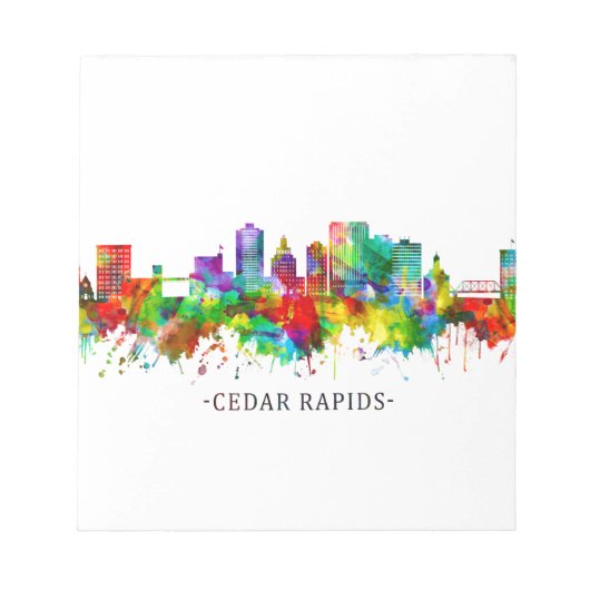 Bloc-note Cedar Rapids Iowa Skyline (Devant)