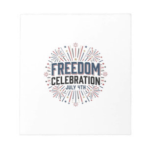 Bloc-note Célébration de la liberté 4 juillet conception de