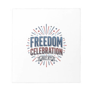 Bloc-note Célébration de la liberté 4 juillet Conception de