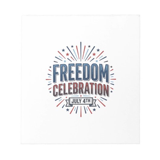 Bloc-note Célébration de la liberté 4 juillet Conception de (Devant)
