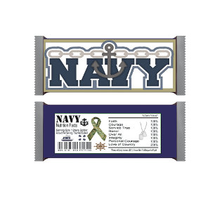 Bloc-note Célébration militaire de la Marine Candy Bar Wrapp