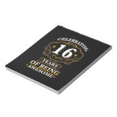 Bloc-note Célébrer 16 Ans D'Être Étonnant (Tourné)