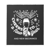 Bloc-note Célébrer les nouveaux débuts Vin Verre Illustratio (Devant)