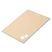 Bloc-note Cello blanc et archet Cours de musique personnalis (Incliné)