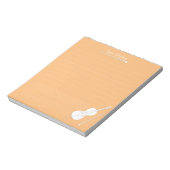 Bloc-note Cello blanc leçon de musique personnalisée Orange (Tourné)