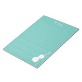Bloc-note Cello & Bow blanc Classe de musique personnalisée  (Incliné)
