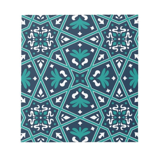 Bloc-note Céramique colorée islamique transparente (Devant)