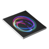Bloc-note cercle arc-en-ciel néon (Incliné)