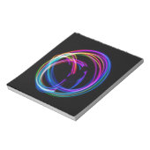Bloc-note cercle arc-en-ciel néon (Tourné)