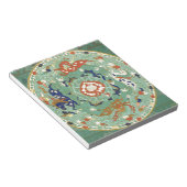 Bloc-note Cercle chinois antique bleu vert (Incliné)