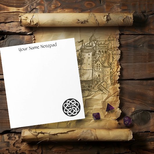 Bloc-note Cercle de travail de noeud celtique