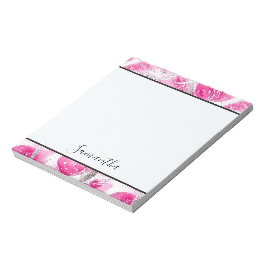 Bloc-note Cercles Abstraits roses-filles (Tourné)