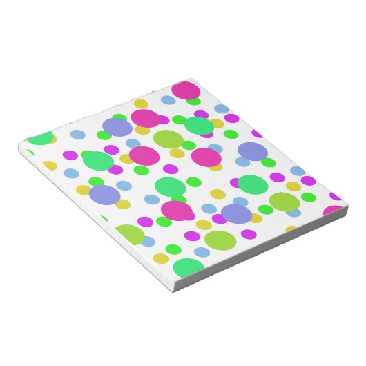 Bloc-note Cercles abstraits sans couture amusant confetti po (Incliné)