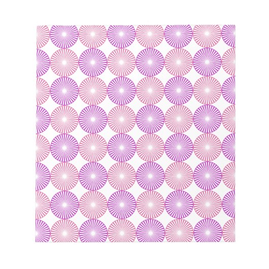 Bloc-note Cercles rose et violet motif (Devant)