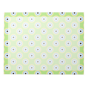 Bloc-note Cercles verts combinés par Shirley Taylor