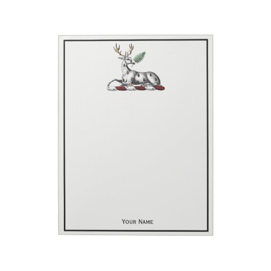 Bloc-note Cerf avec Emblème héraldique de graisse (Tourné)