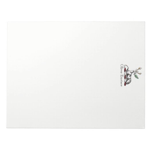 Bloc-note Cerf avec Emblème héraldique de graisse (Devant)