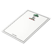 Bloc-note Cerf Daim devant un Arbre Emblème de Blason Crête (Incliné)