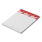 Bloc-note Cerf de Noël renne fête simple classique rouge (Tourné)