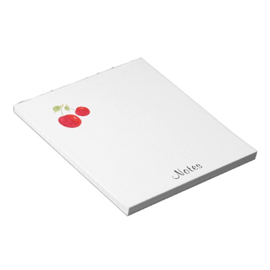 Bloc-note Cerises d'aquarelle (Incliné)