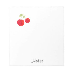 Bloc-note Cerises d'aquarelle