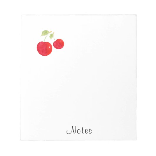 Bloc-note Cerises d'aquarelle (Devant)