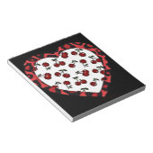 Bloc-note Cerises RAB Imprimé Léopard Cœur Rockabilly (Incliné)