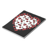 Bloc-note Cerises RAB Imprimé Léopard Cœur Rockabilly (Tourné)