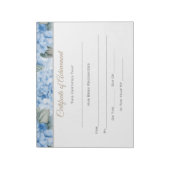 Bloc-note Certificat de réussite (Tourné)