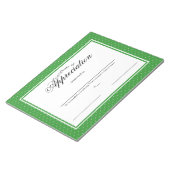 Bloc-note Certificats d'appréciation (Incliné)