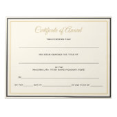 Bloc-note Certificats de concours (Devant)