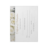 Bloc-note Certificats de concours de style Miss America - pa (Tourné)