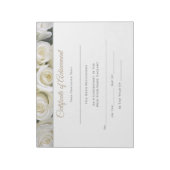 Bloc-note Certificats de concours de style Miss America-Réus (Tourné)