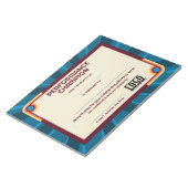 Bloc-note Certificats de récompense universels pour les empl (Incliné)