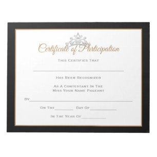 Bloc-note Certificats-Particptn de reconstitution historique