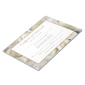 Bloc-note Certificats-Roses de concours de style Miss Americ (Incliné)