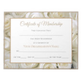 Bloc-note Certificats-Roses de concours de style Miss Americ (Devant)