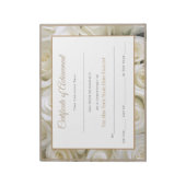 Bloc-note Certificats-Roses de concours de style Miss Americ (Tourné)