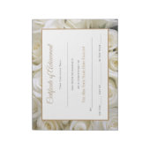 Bloc-note Certificats-Roses de concours de style Miss Americ (Tourné)