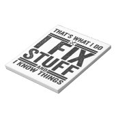 Bloc-note C'est ce que je fais Je répare des trucs et je sai (Tourné)