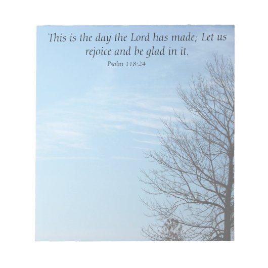 Bloc-note C'est le jour Scripture Notepad (Devant)