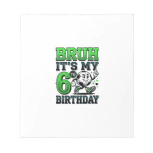 Bloc-note C'est Mon 6e Anniversaire Garçon de Football