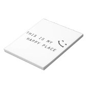 Bloc-note c'est mon endroit heureux design simple moderne (Tourné)